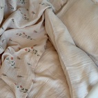 Bäddset muslin spjälsäng sandshell GOTS