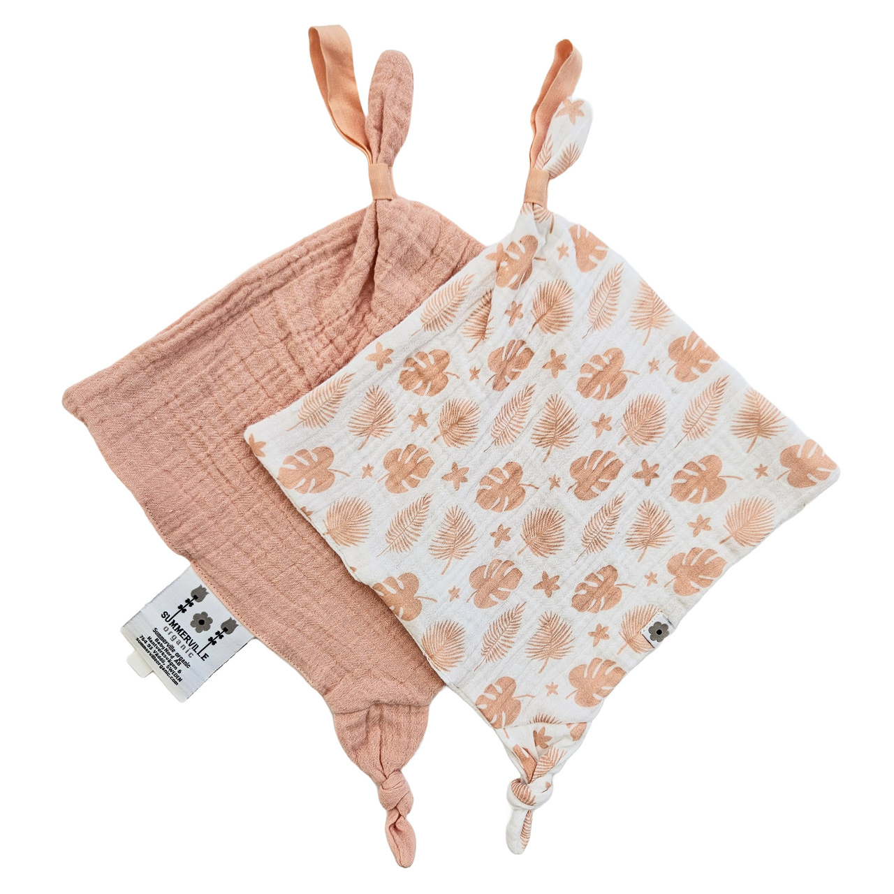 Snuttefilt 2-pack tropical peachy GOTS