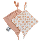 Snuttefilt 2-pack tropical peachy GOTS
