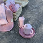 Cup with straw 200 ml pale mauve