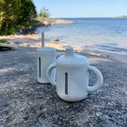 Sippy cup silicone 250 ml silver grey