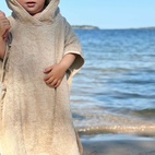 Badponcho rabbit sand GOTS
