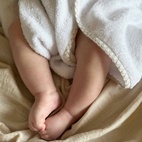 Badcape krinklad vit GOTS