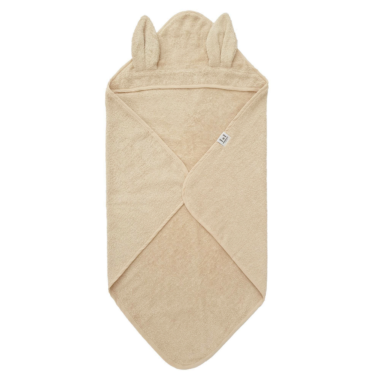 Hooded towel rabbit sandshell GOTS