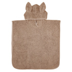 Bath poncho rabbit warm taupe GOTS