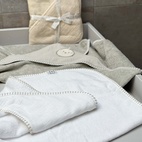 Badcape krinklad vit GOTS