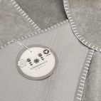 Badcape krinklad silver grey GOTS