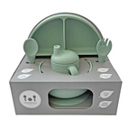 5 pcs Feeding set silicone cameo green