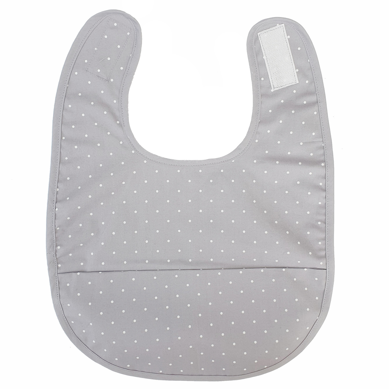 Bib silver grey dotty