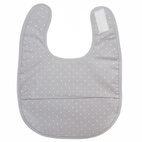 Bib + Bib with sleeves silver grey dotty