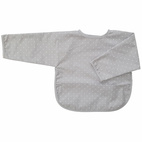 Bib + Bib with sleeves silver grey dotty