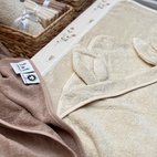 Hooded towel rabbit sandshell GOTS