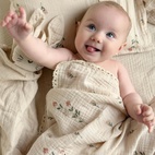 Crinkle blanket lace nostalgia GOTS