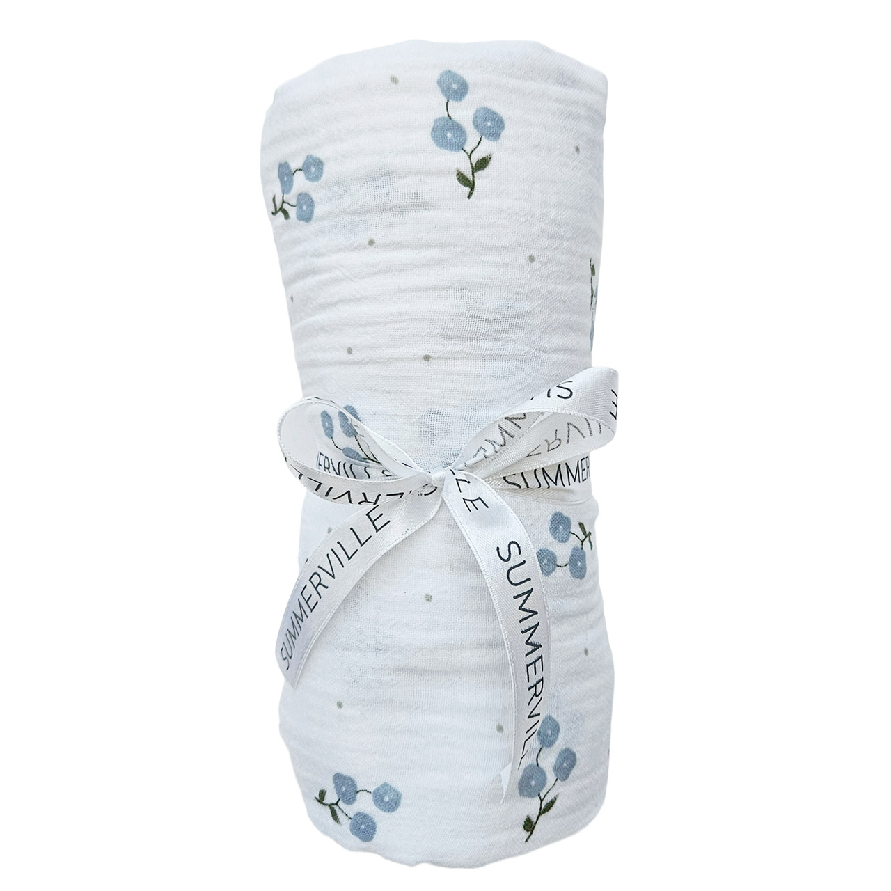 Crinkle blanket bluebell GOTS