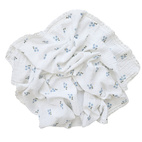 Crinkle blanket lace bluebell GOTS