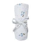 Crinkle blanket lace bluebell GOTS