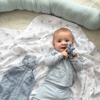 Krinklad filt bluebell GOTS