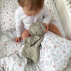 Snuttefilt lejon soft sage GOTS