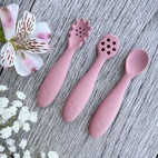 Nybörjarskedar silikon dusty rose