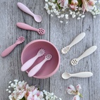 Nybörjarskedar silikon dusty rose