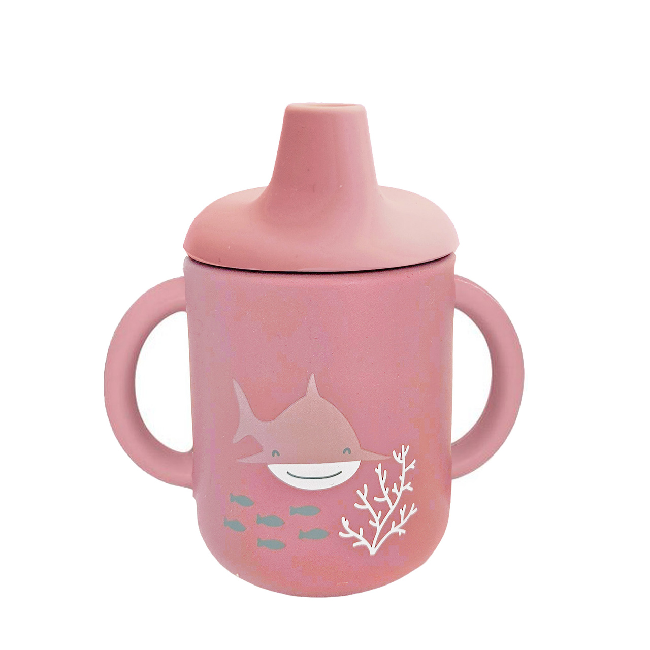 Sippy cup silicone dusty rose ocean