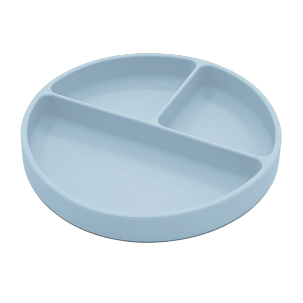 Tallrik delad silikon cloud blue