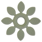 Teether toy leaf soft sage
