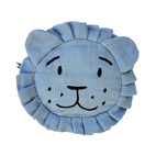 Soft rattle ball lion dusty blue