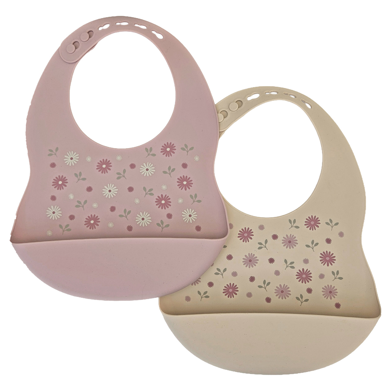 Haklapp silikon 2-pack flowers
