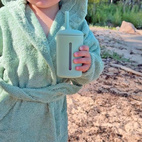 Bath robe rabbit cameo green 74/80 GOTS